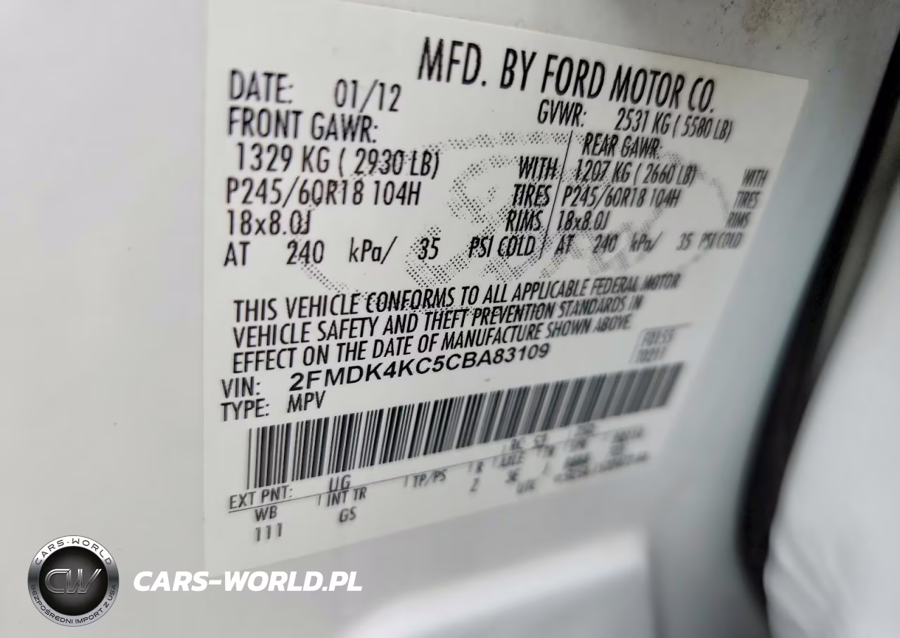 2012 Ford Edge Limited VIN:2FMDK4KC5CBA83109 - 14