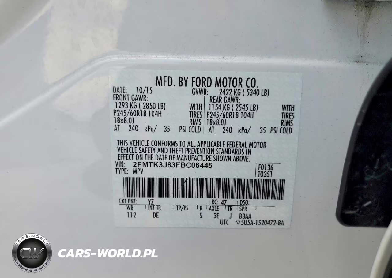 2015 Ford Edge Sel VIN:2FMTK3J83FBC06445 - 13