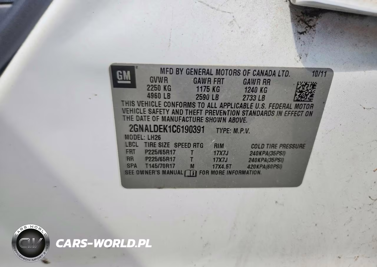 2012 Chevrolet Equinox Lt VIN:2GNALDEK1C6190391 - 14