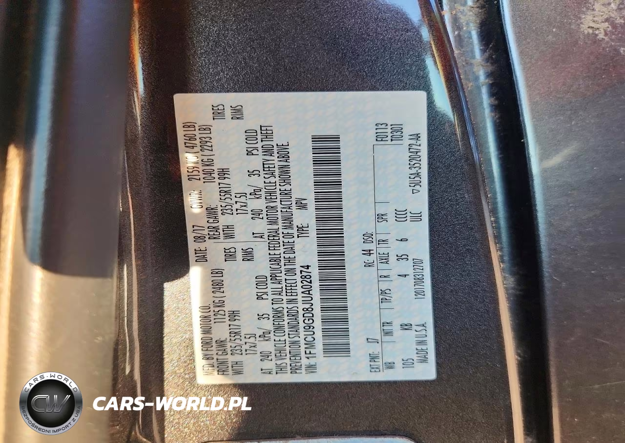 2018 Ford Escape Se VIN:1FMCU9GD8JUA02874 - 12