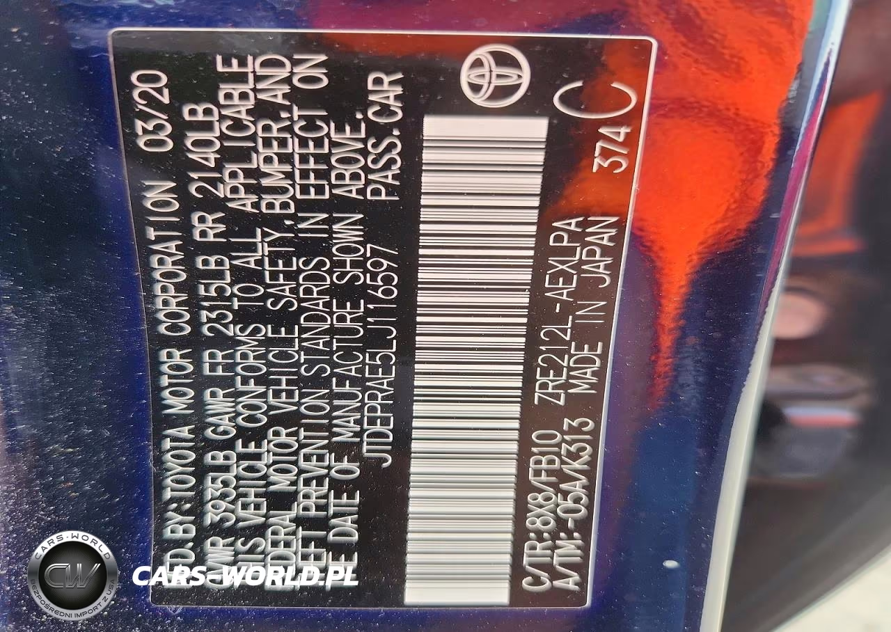 2020 Toyota Corolla Le VIN:JTDEPRAE5LJ116597 - 12