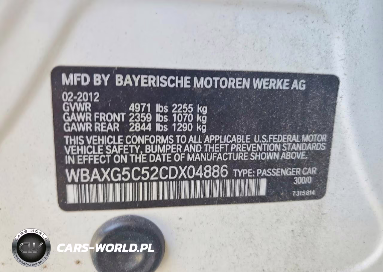2012 BMW 528 I VIN:WBAXG5C52CDX04886 - 12