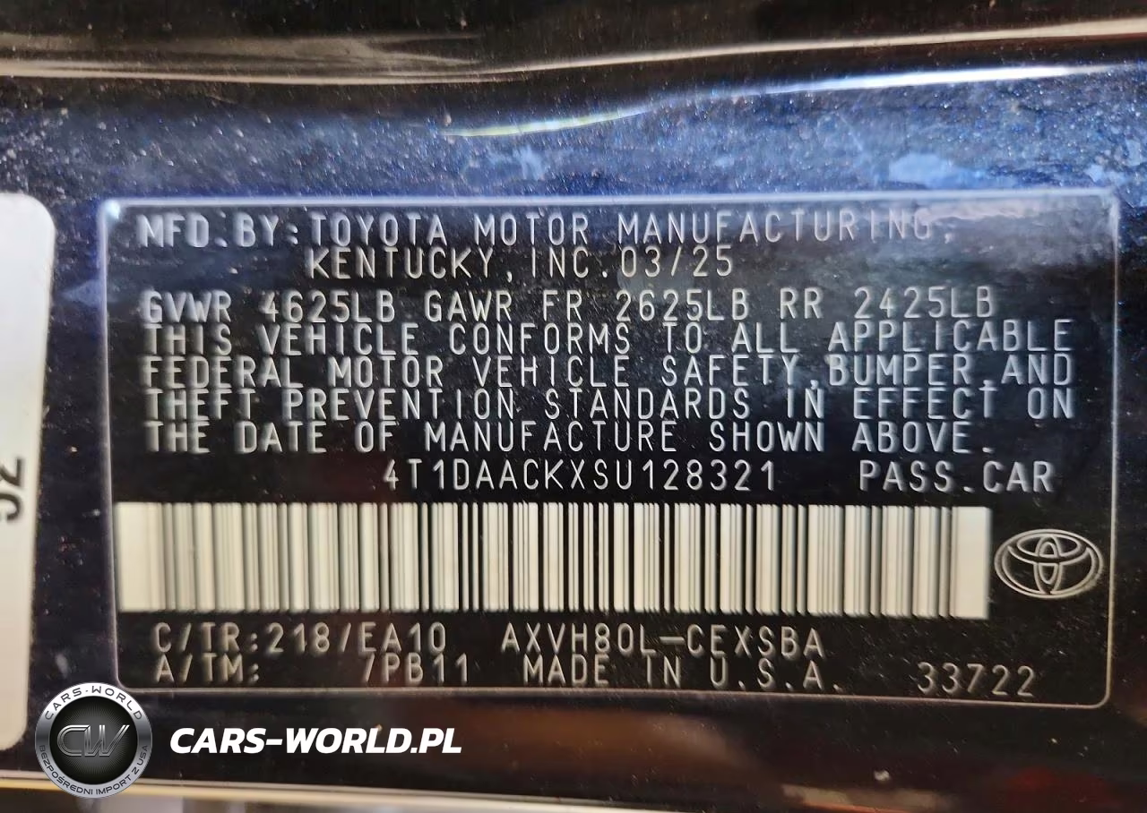 2025 Toyota Camry Se VIN:4T1DAACKXSU128321 - 12