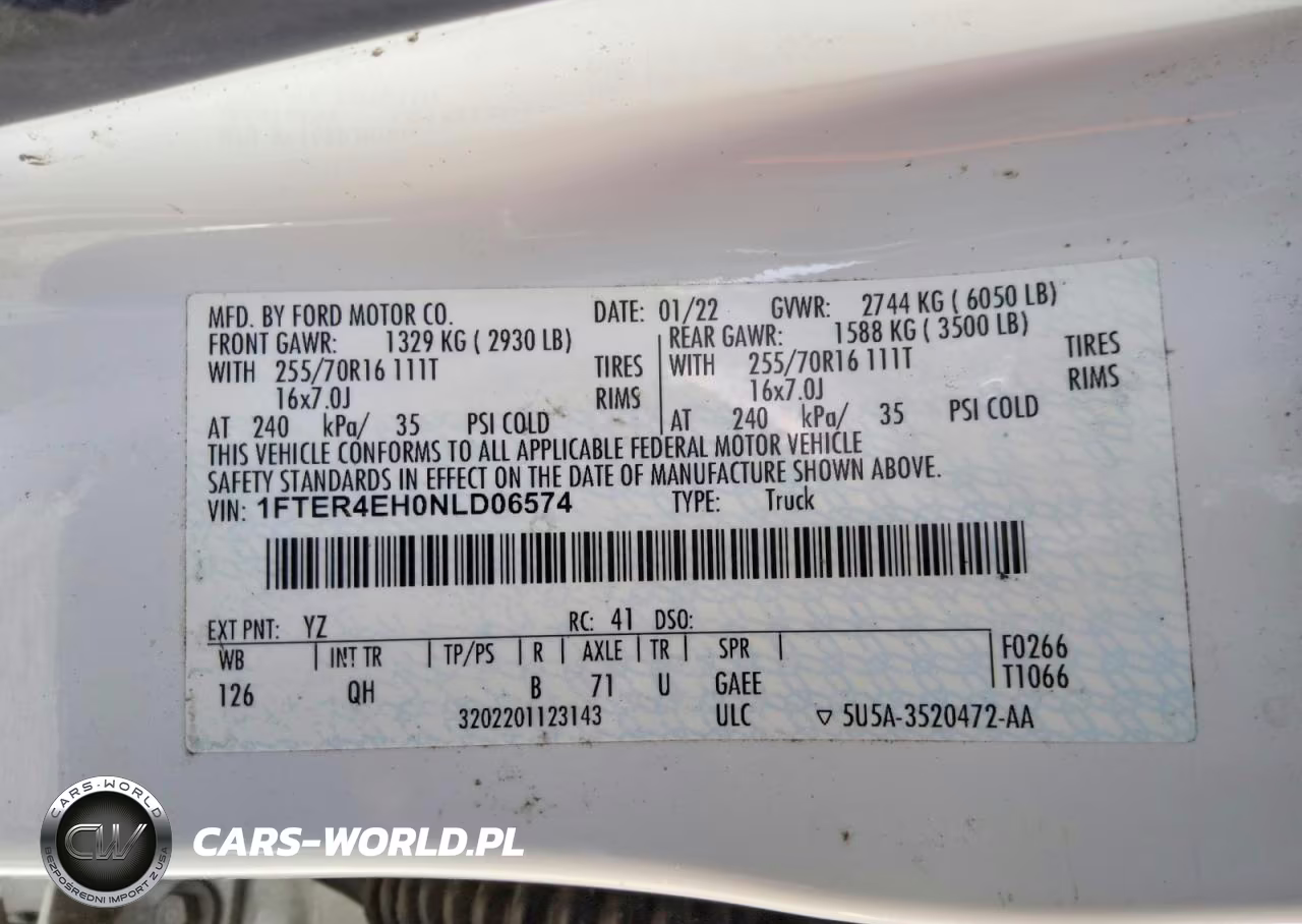 2022 Ford Ranger Xl VIN:1FTER4EH0NLD06574 - 12