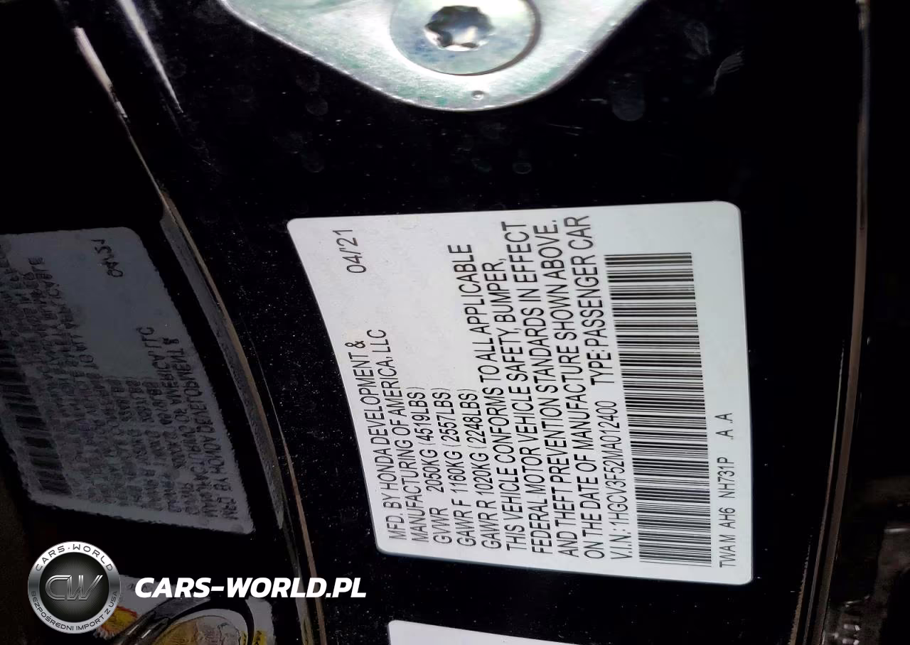 2021 Honda Accord Hybrid Exl VIN:1HGCV3F52MA012400 - 12