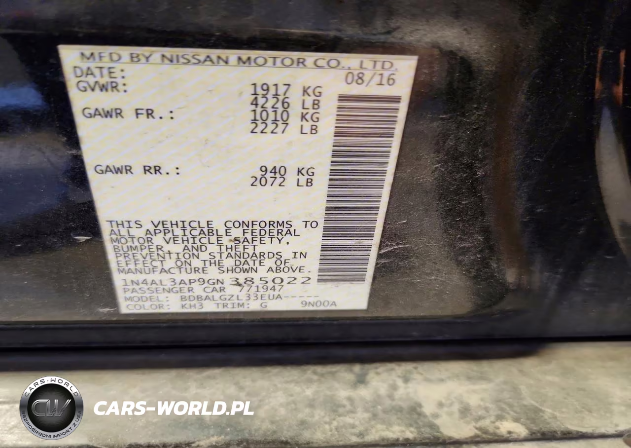 2016 Nissan Altima 2.5 S VIN:1N4AL3AP9GN385022 - 13