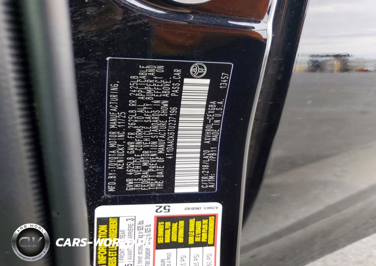 2026 Toyota Camry Xle VIN:4T1DAACK6TU237196 - 13