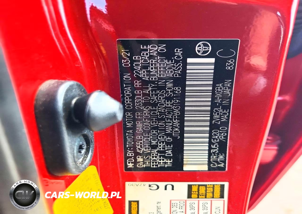 2021 Toyota Prius Prime Xle VIN:JTDKAMFP6M3191168 - 12