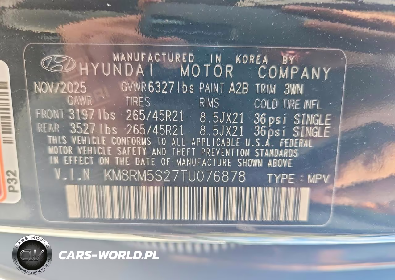2026 Hyundai Palisade Calligraphy VIN:KM8RM5S27TU076878 - 14