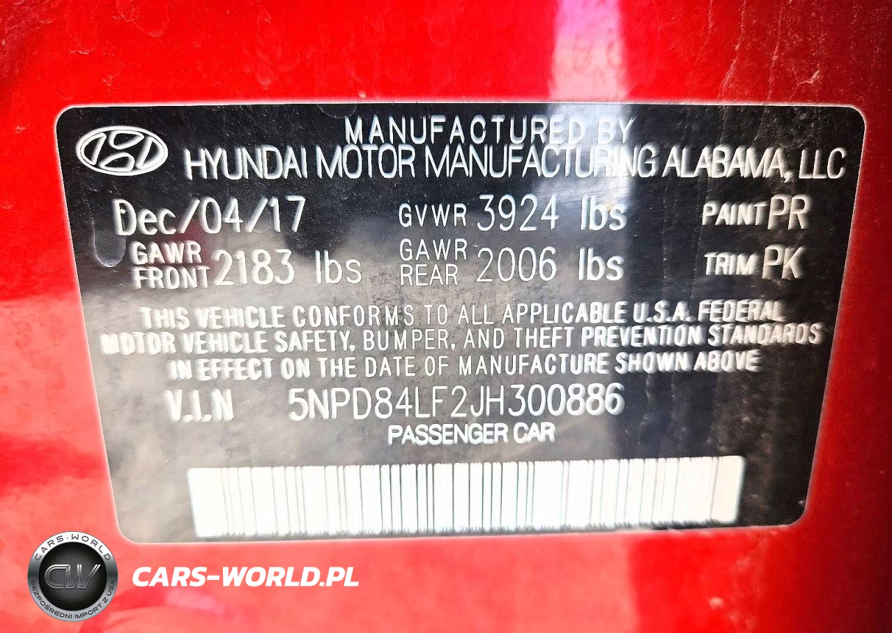 2018 Hyundai Elantra Sel VIN:5NPD84LF2JH300886 - 12