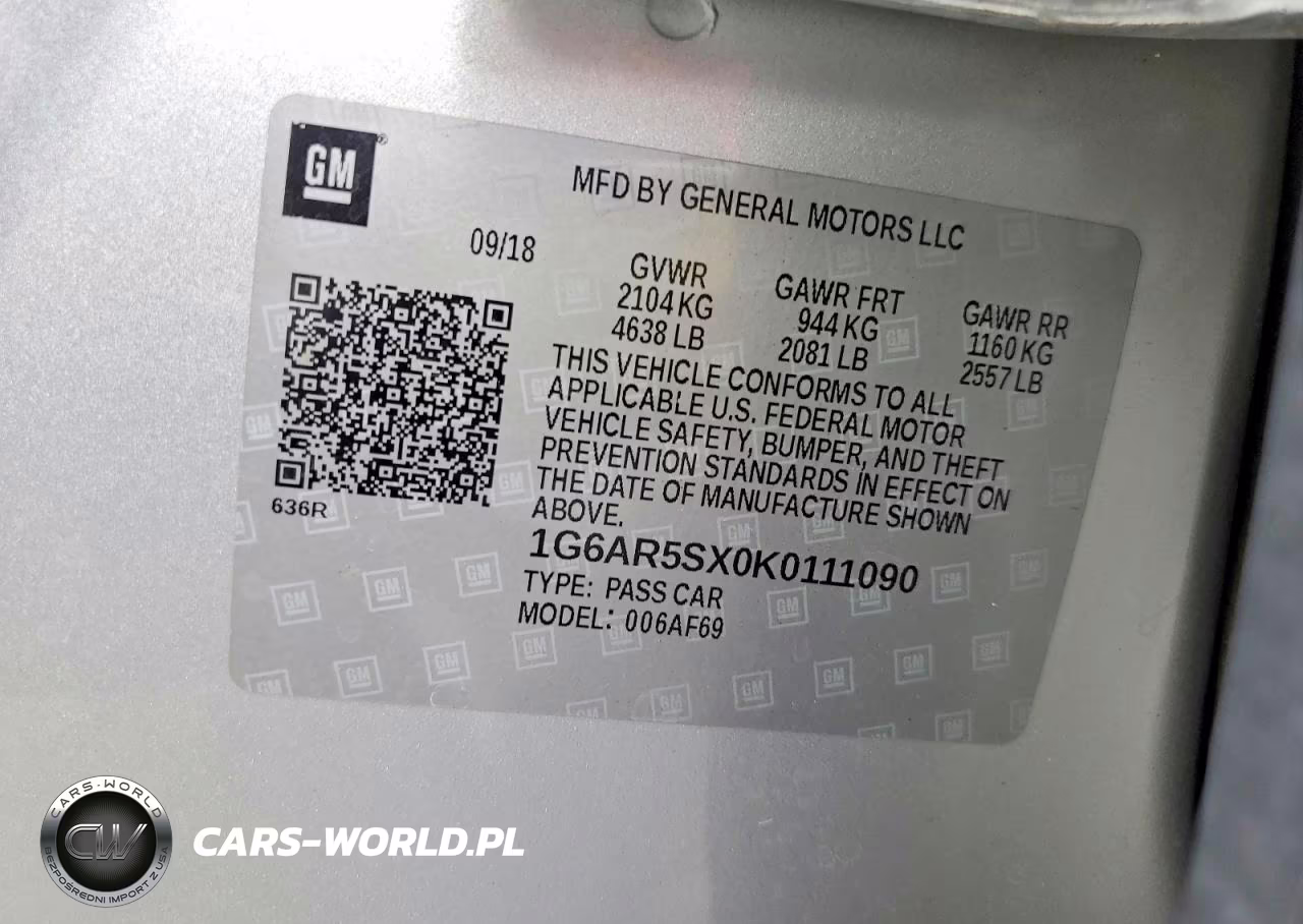 2019 Cadillac Cts Luxury VIN:1G6AR5SX0K0111090 - 12
