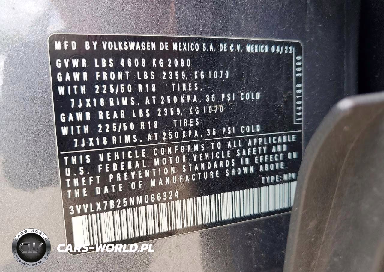 2022 Volkswagen Taos Se Iq Drive VIN:3VVLX7B25NM066324 - 13