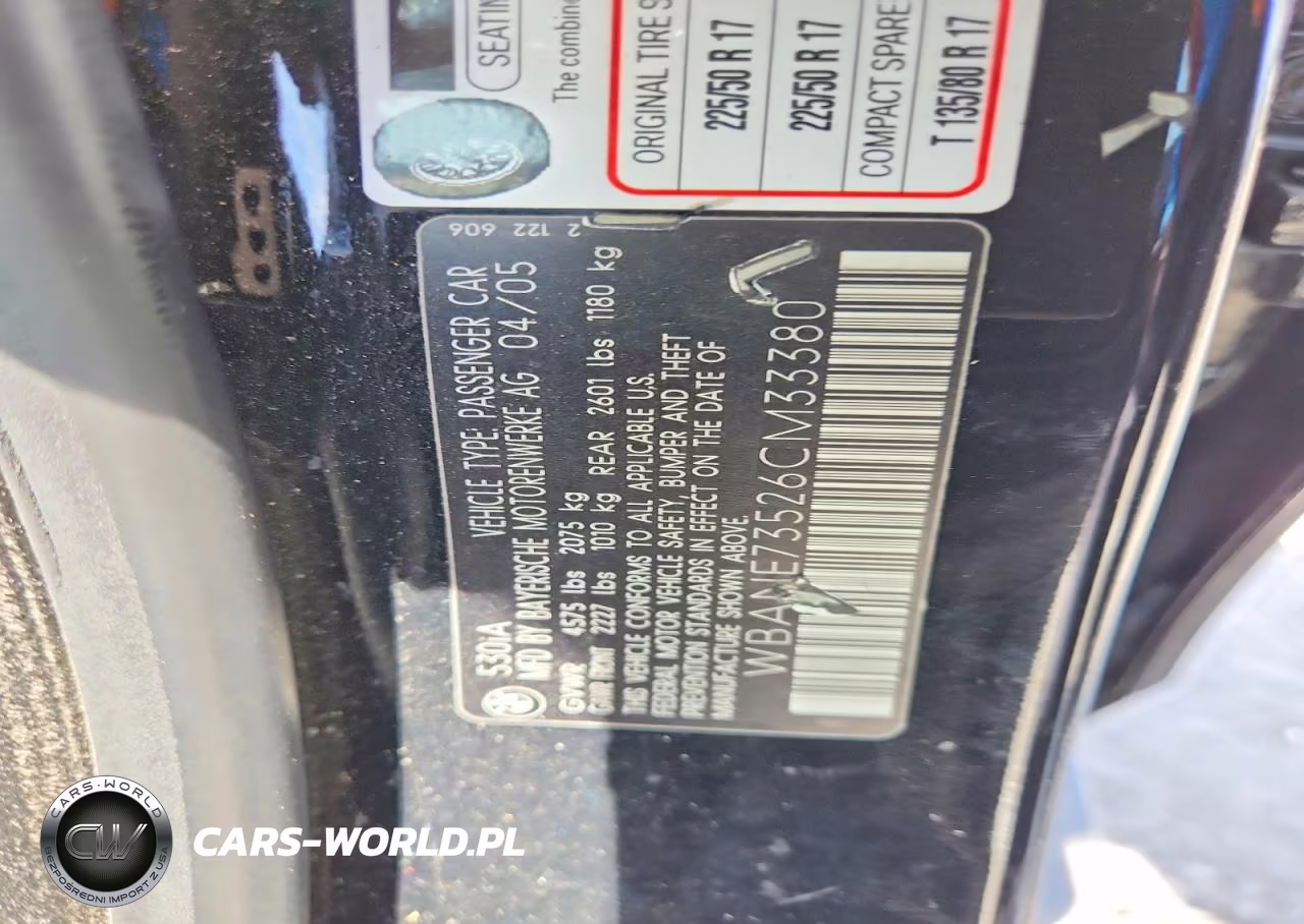 2006 BMW 530 I VIN:WBANE73526CM33380 - 12
