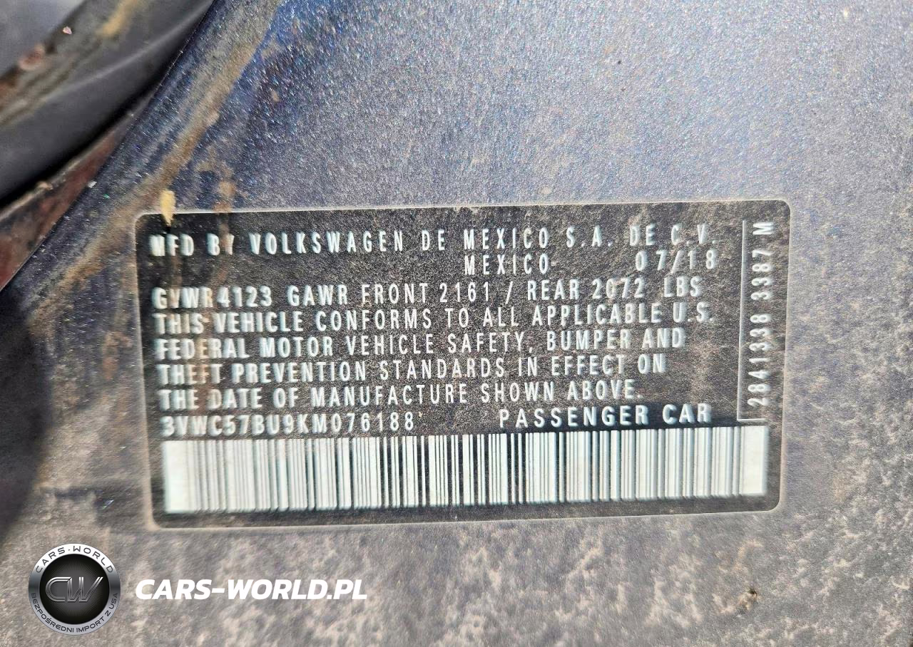 2019 Volkswagen Jetta S VIN:3VWC57BU9KM076188 - 12