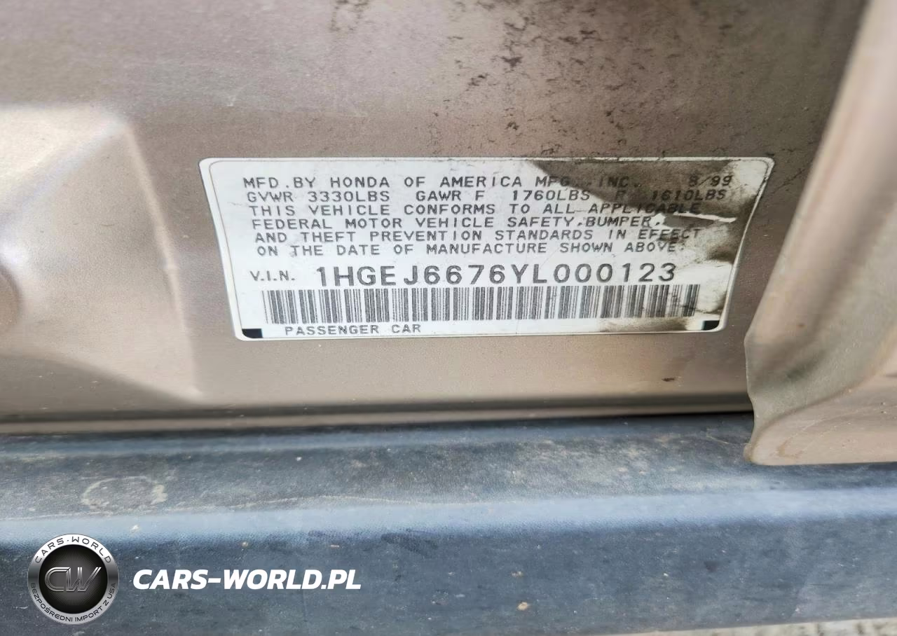 2000 Honda Civic VIN:1HGEJ6676YL000123 - 13
