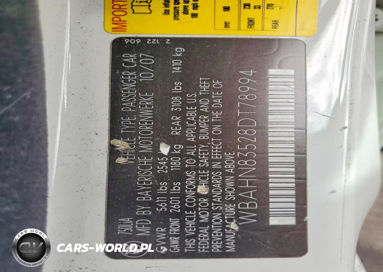2009 BMW 750 Li VIN:WBAHN83528DT78994 - 12