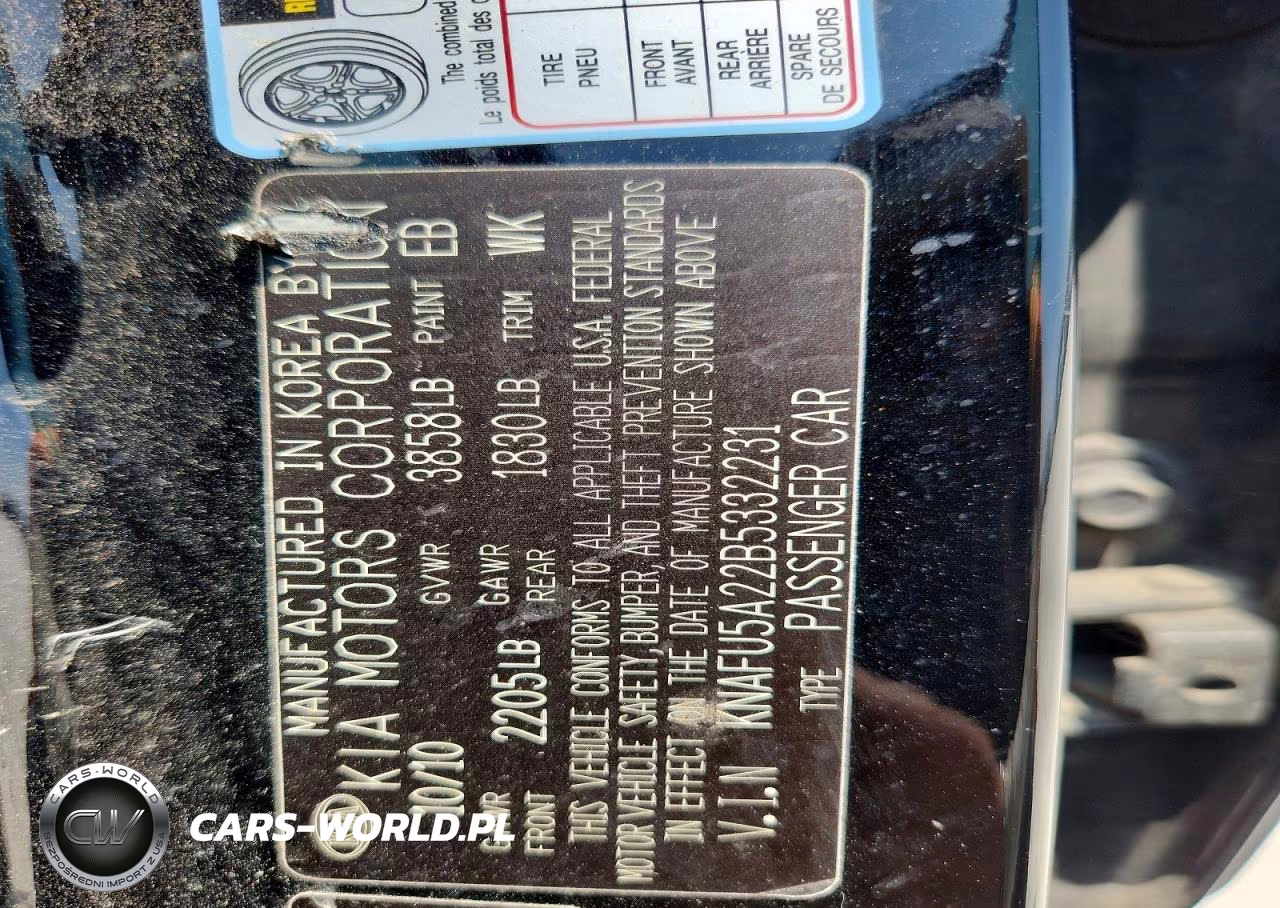 2011 Kia Forte5 Ex VIN:KNAFU5A22B5332231 - 12