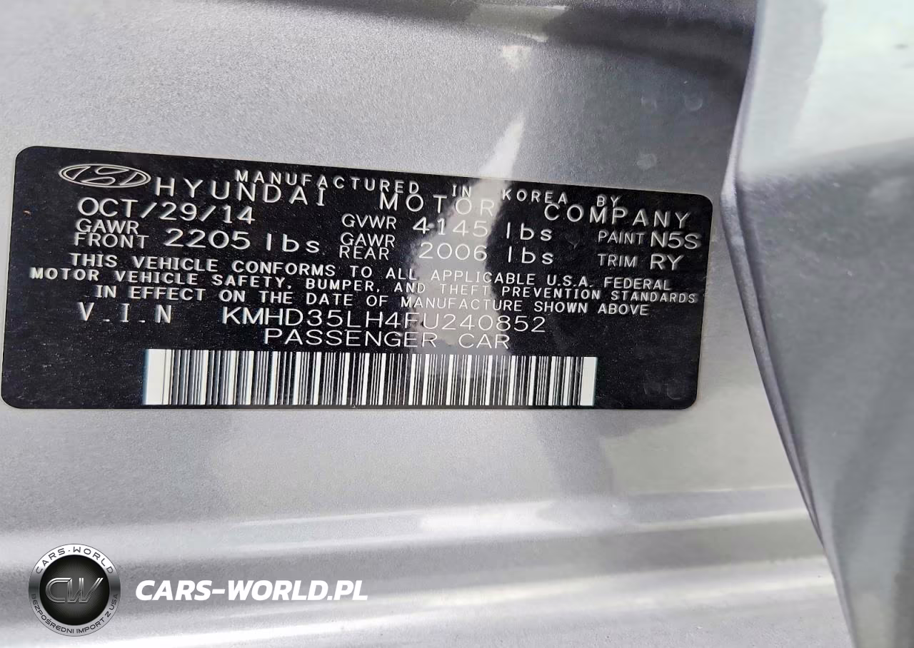 2015 Hyundai Elantra Gt Base VIN:KMHD35LH4FU240852 - 12