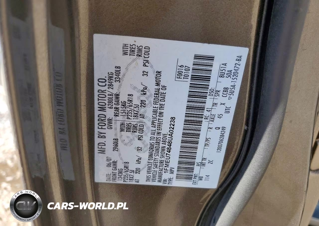 2008 Ford Explorer Eddie Bauer VIN:1FMEU74848UA02238 - 13
