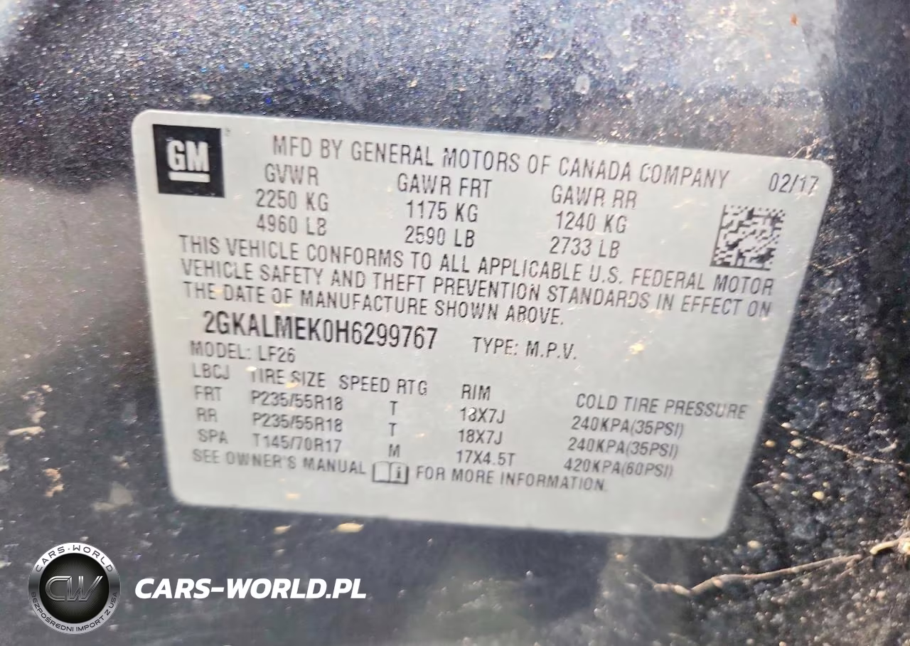 2017 GMC Terrain Sle VIN:2GKALMEK0H6299767 - 13