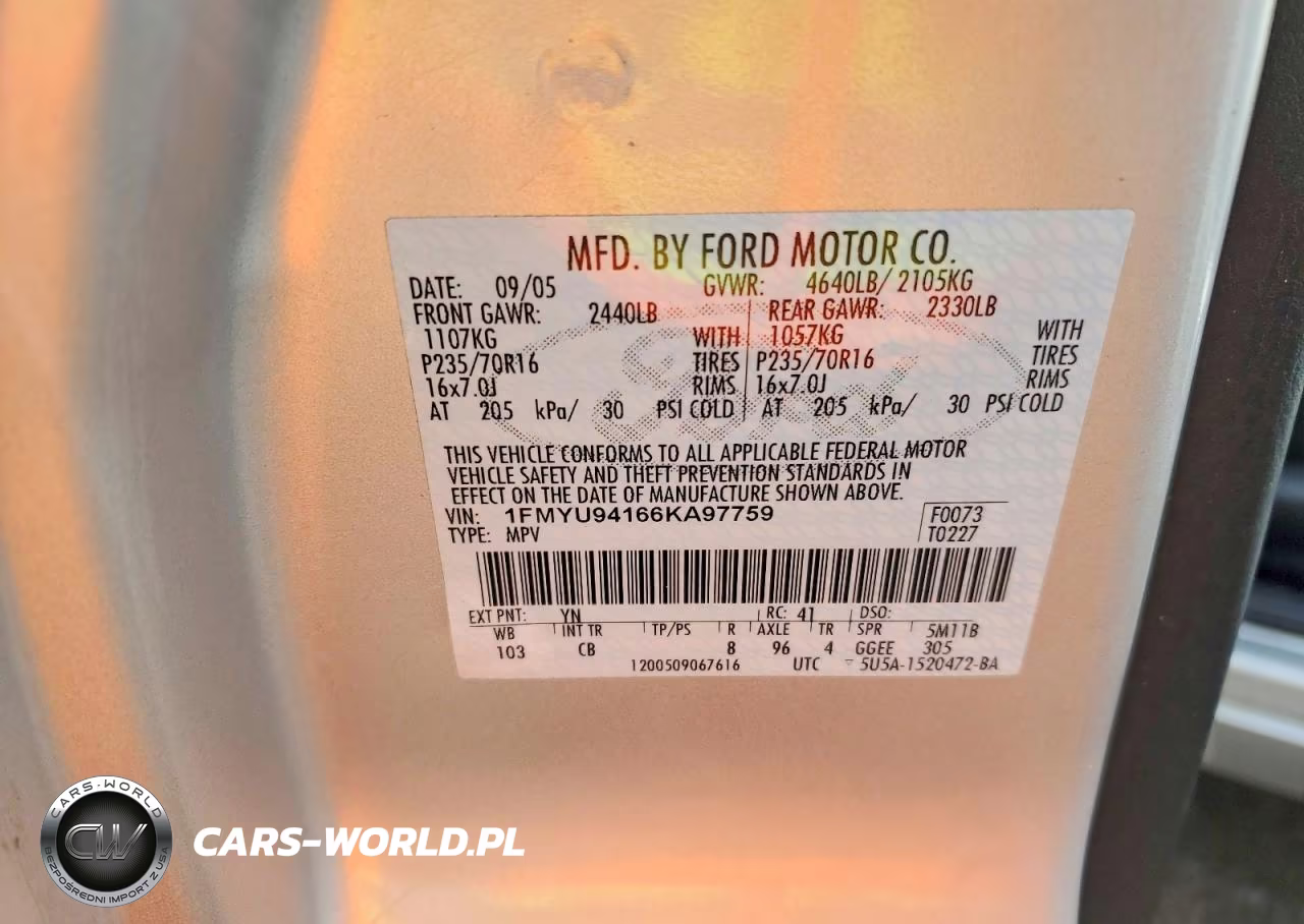 2006 Ford Escape Limited VIN:1FMYU94166KA97759 - 12