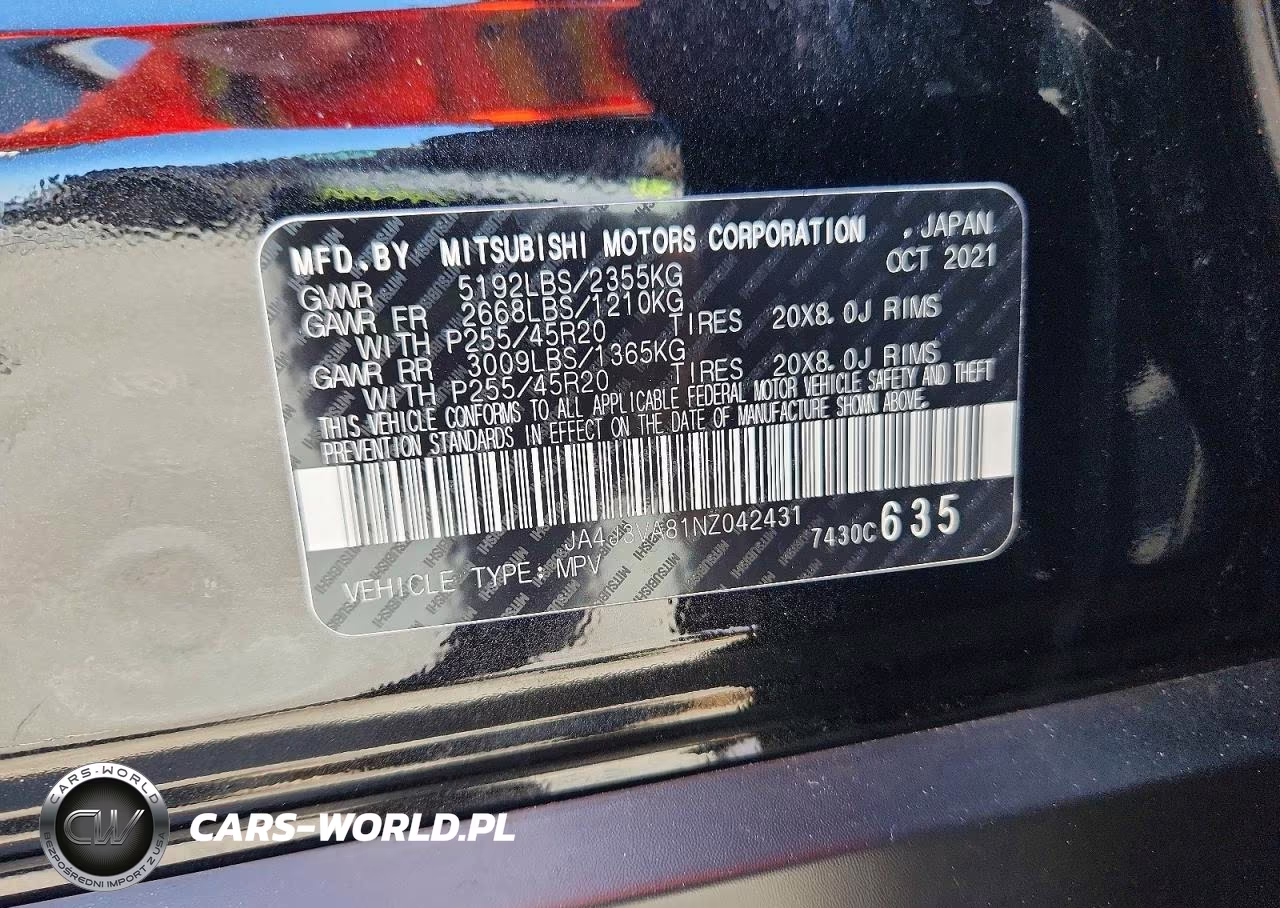 2022 Mitsubishi Outlander Sel VIN:JA4J3VA81NZ042431 - 14