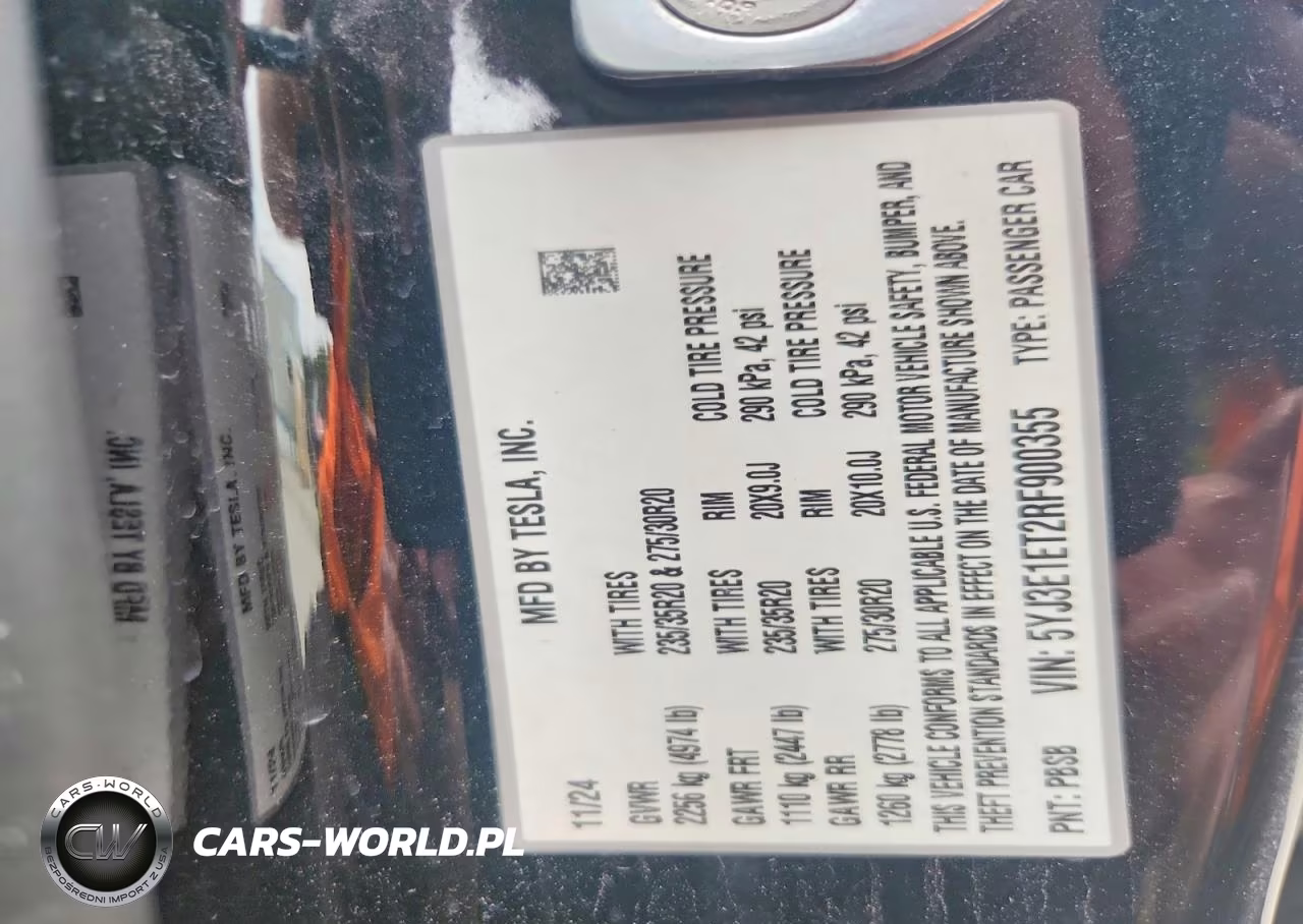 2024 Tesla Model 3 VIN:5YJ3E1ET2RF900355 - 12
