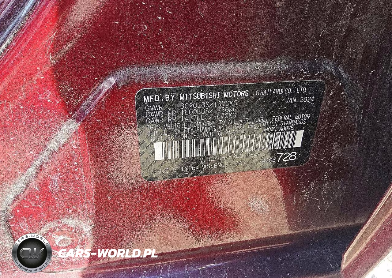 2024 Mitsubishi Mirage Es VIN:ML32AUHJ5RH008641 - 12