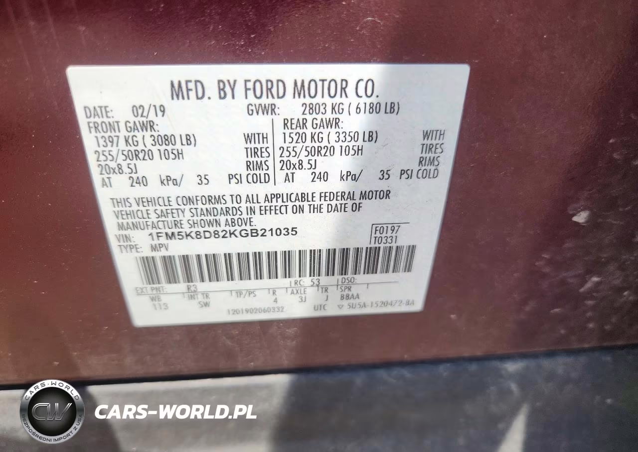 2019 Ford Explorer Xlt VIN:1FM5K8D82KGB21035 - 14