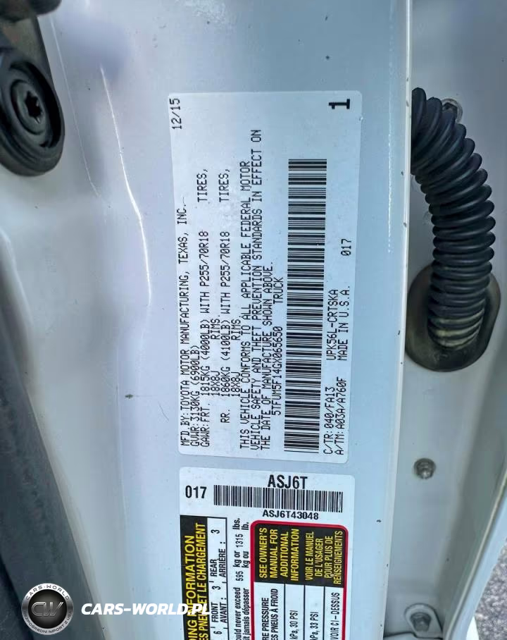 2016 Toyota Tundra Sr VIN:5TFUM5F14GX065650 - 10