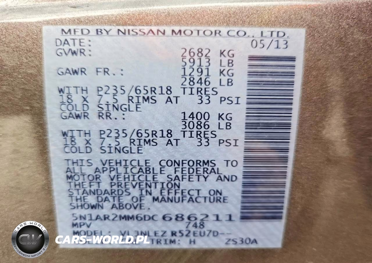 2013 Nissan Pathfinder S VIN:5N1AR2MM6DC686211 - 13