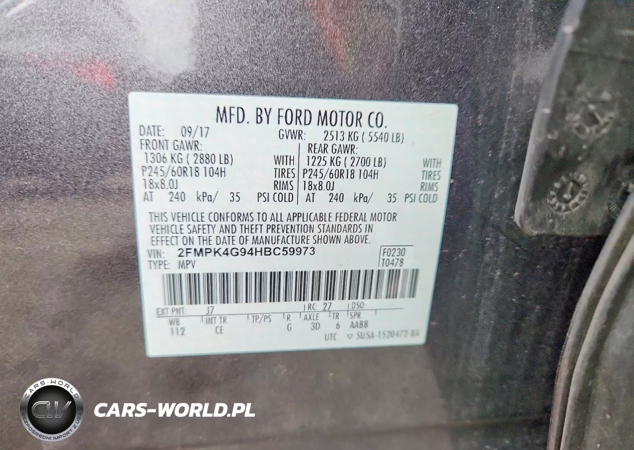 2017 Ford Edge Se VIN:2FMPK4G94HBC59973 - 13
