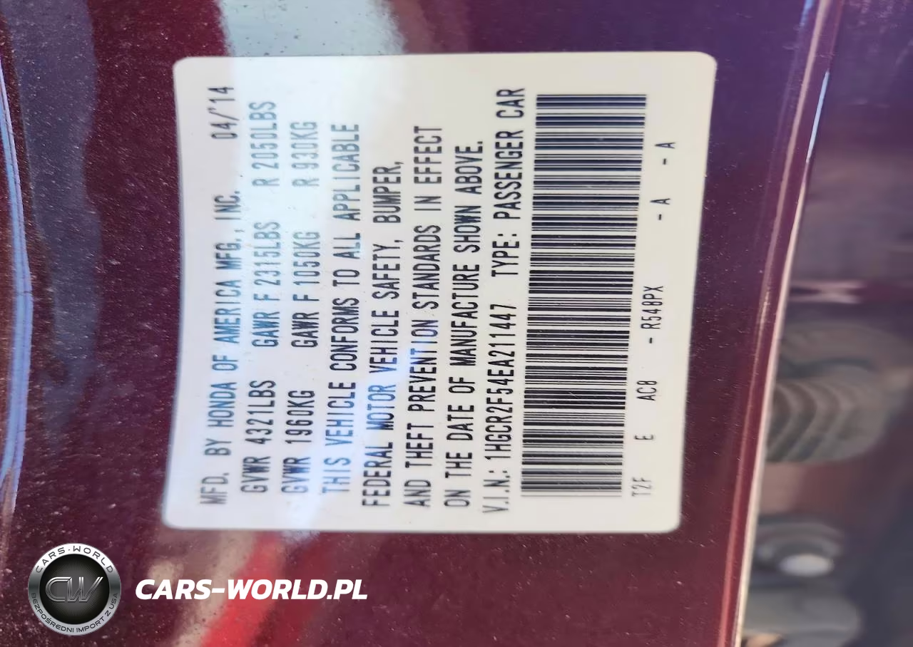 2014 Honda Accord Sport VIN:1HGCR2F54EA211447 - 13