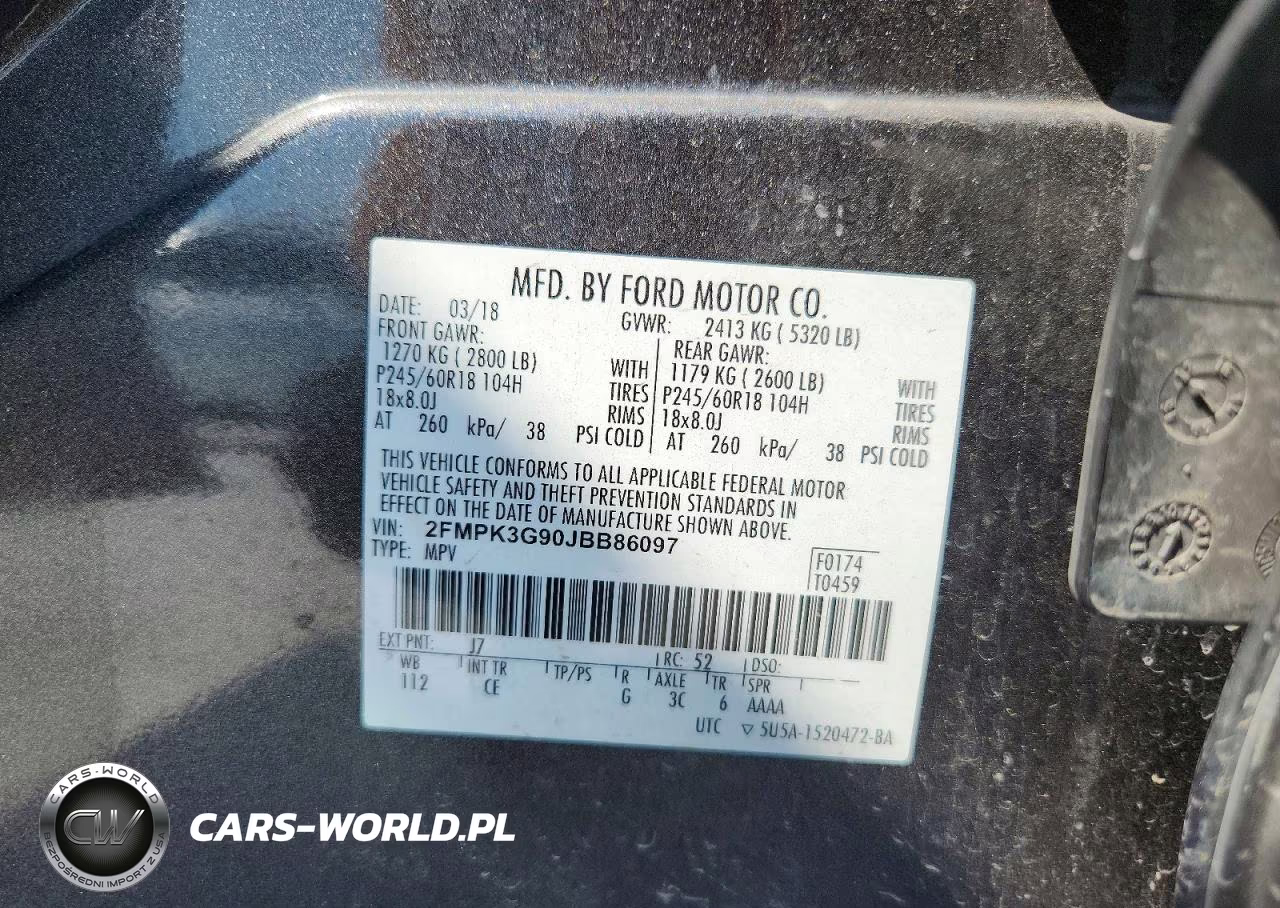 2018 Ford Edge Se VIN:2FMPK3G90JBB86097 - 13
