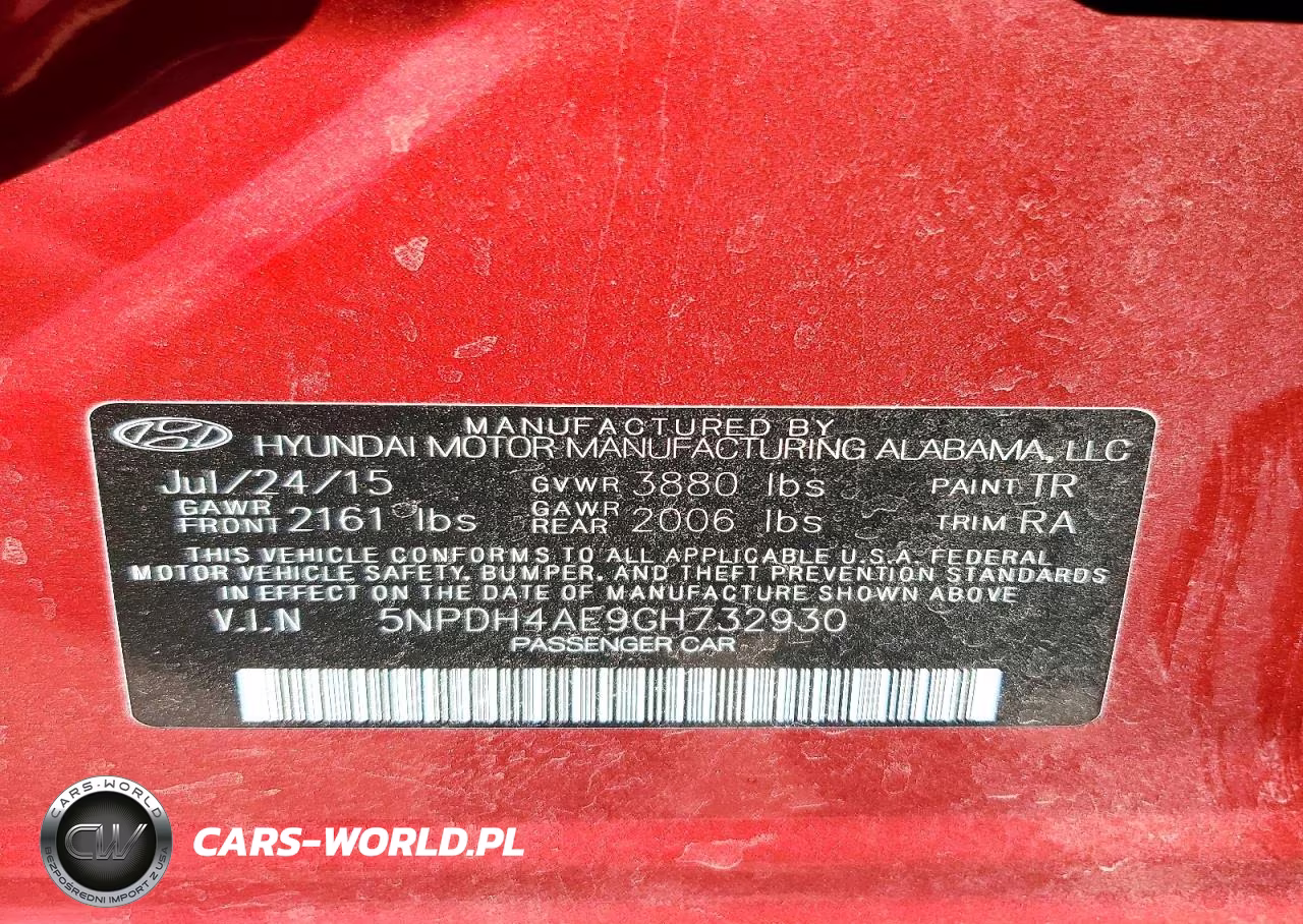 2016 Hyundai Elantra Se VIN:5NPDH4AE9GH732930 - 12