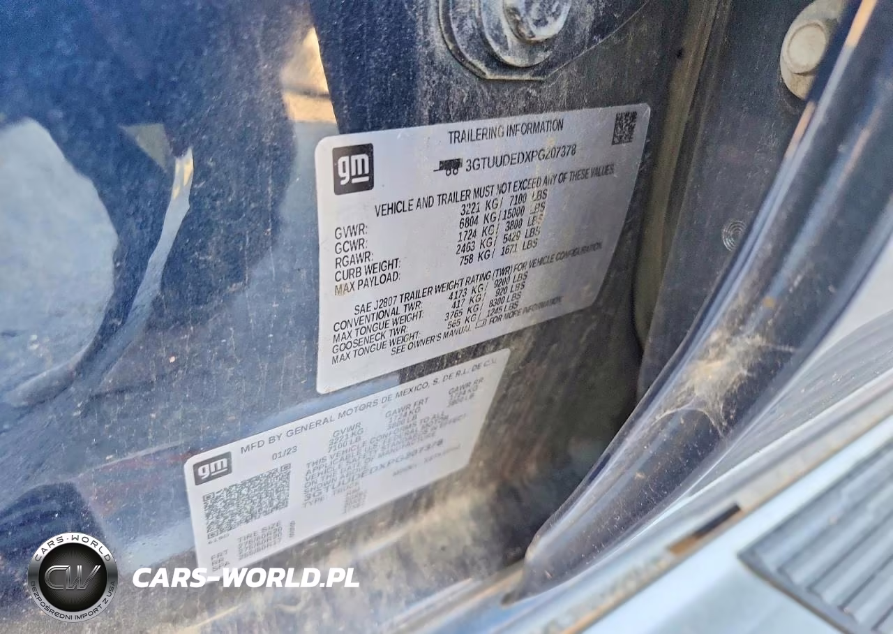 2023 GMC Sierra K1500 Slt VIN:3GTUUDEDXPG207378 - 12