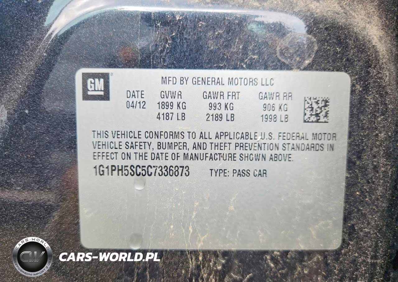 2012 Chevrolet Cruze Ltz VIN:1G1PH5SC5C7336873 - 13