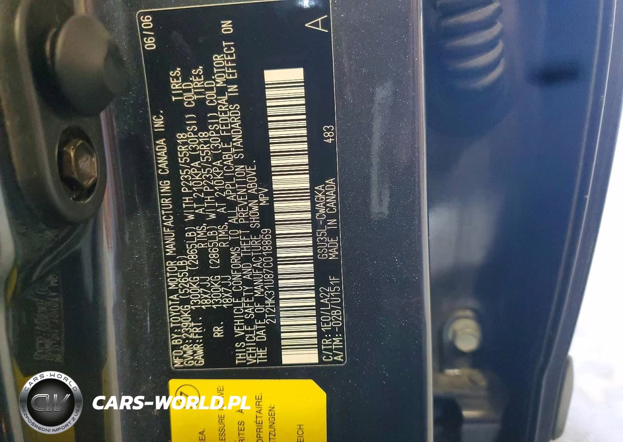 2007 Lexus Rx 350 VIN:2T2HK31U87C018869 - 13