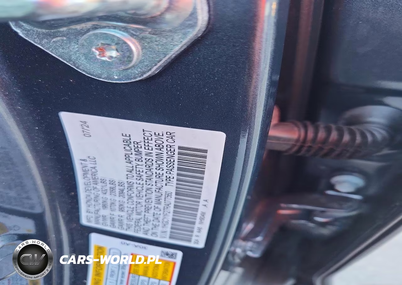 2024 Honda Accord Lx VIN:1HGCY1F27RA077560 - 12