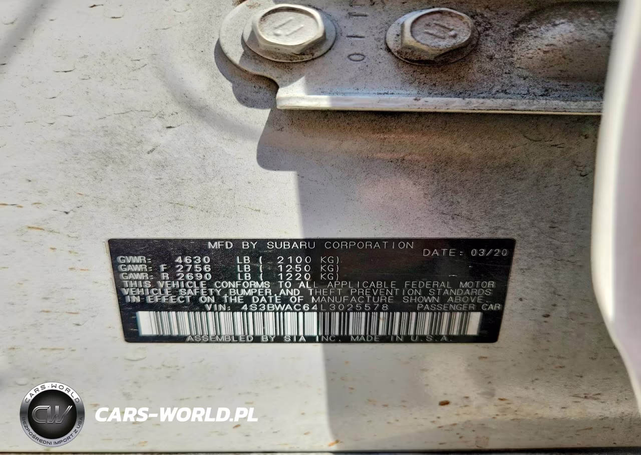 2020 Subaru Legacy Premium VIN:4S3BWAC64L3025578 - 12