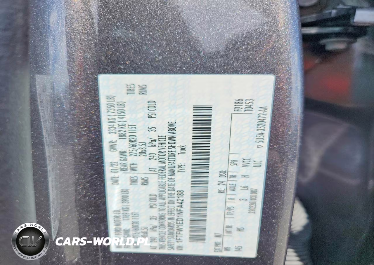 2022 Ford F150 Supercrew VIN:1FTFW1ED1NFA42188 - 12
