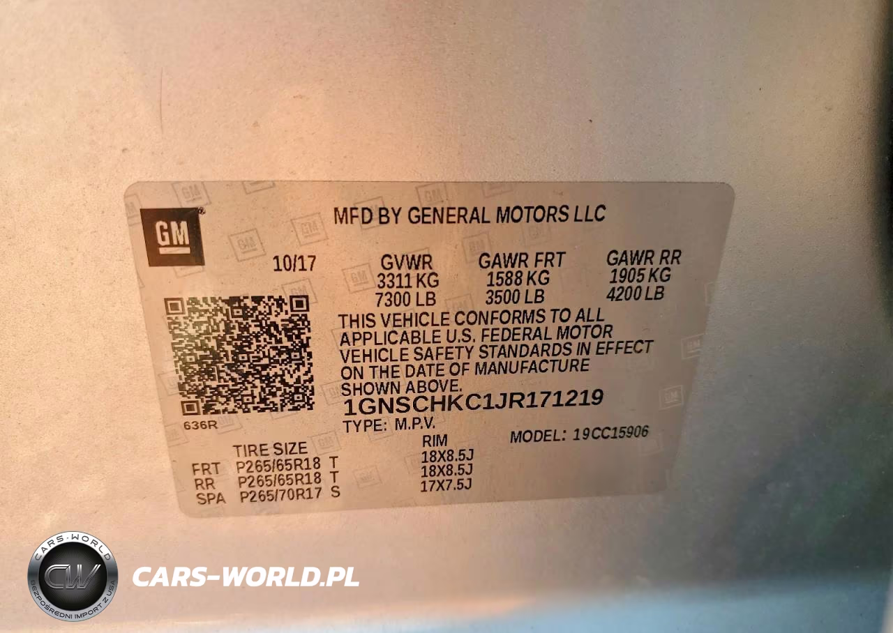 2018 Chevrolet Suburban C1500 Lt VIN:1GNSCHKC1JR171219 - 14