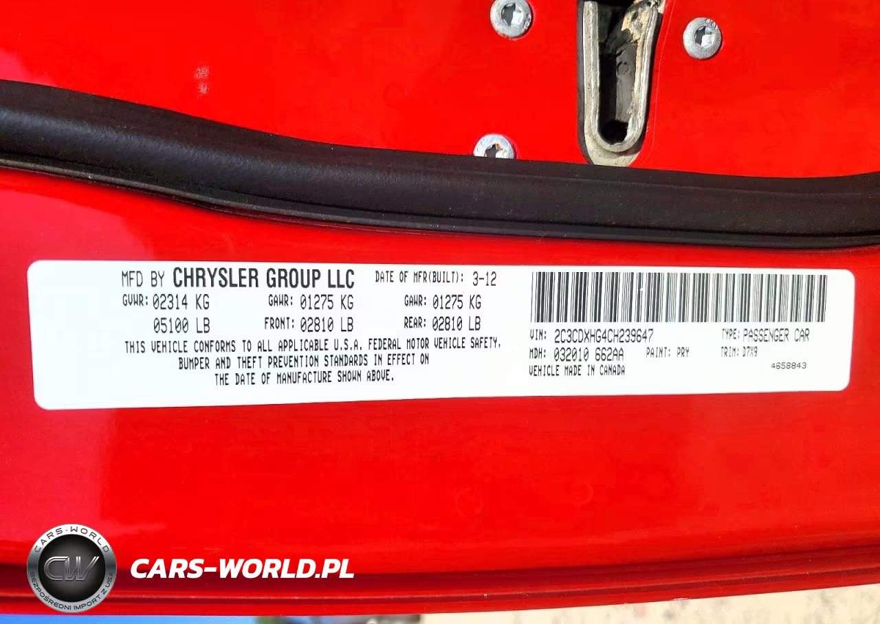 2012 Dodge Charger Sxt VIN:2C3CDXHG4CH239647 - 12