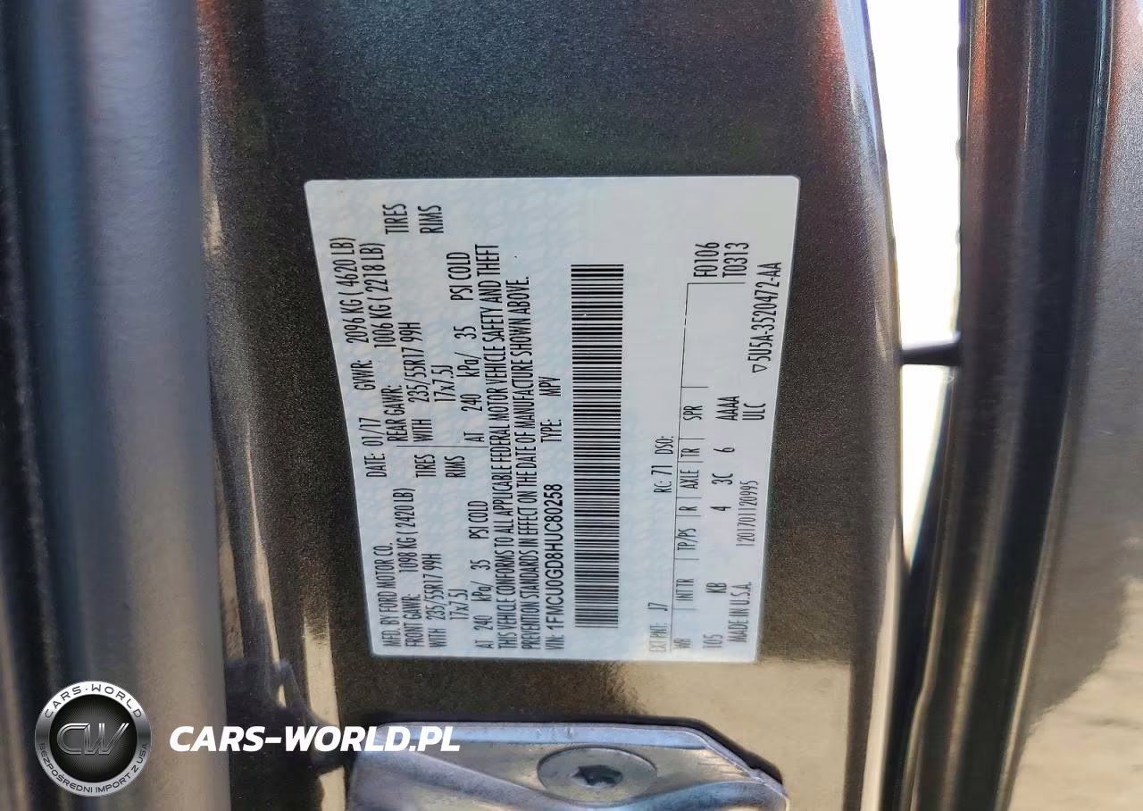 2017 Ford Escape Se VIN:1FMCU0GD8HUC80258 - 13