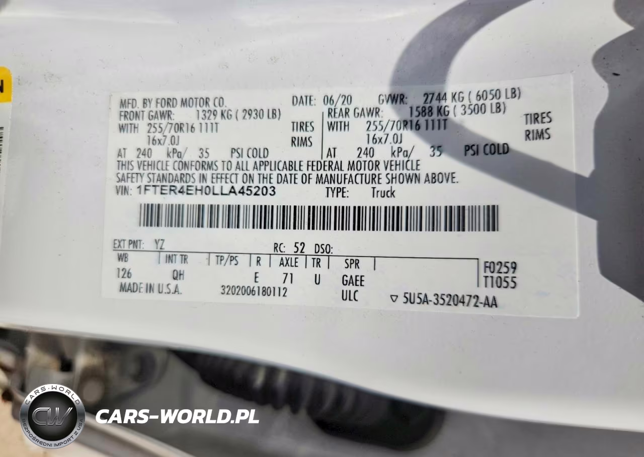 2020 Ford Ranger Xl VIN:1FTER4EH0LLA45203 - 12