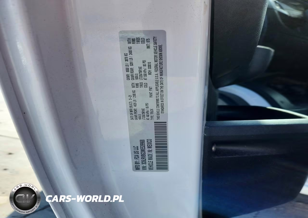 2021 Ram Promaster 1500 1500 High VIN:3C6LRVBG3ME539968 - 13