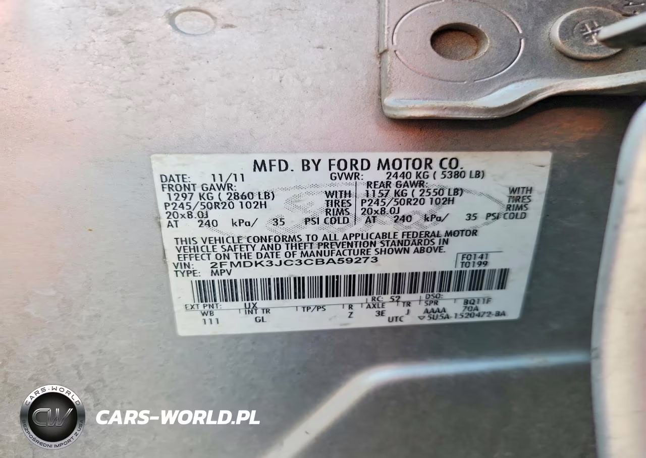 2012 Ford Edge Sel VIN:2FMDK3JC3CBA59273 - 13