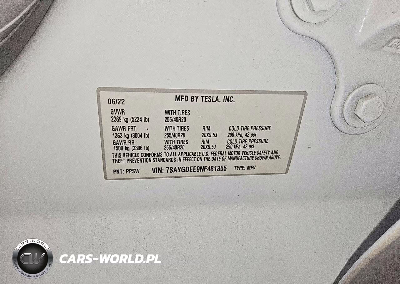 2022 Tesla Model Y VIN:7SAYGDEE9NF481355 - 13