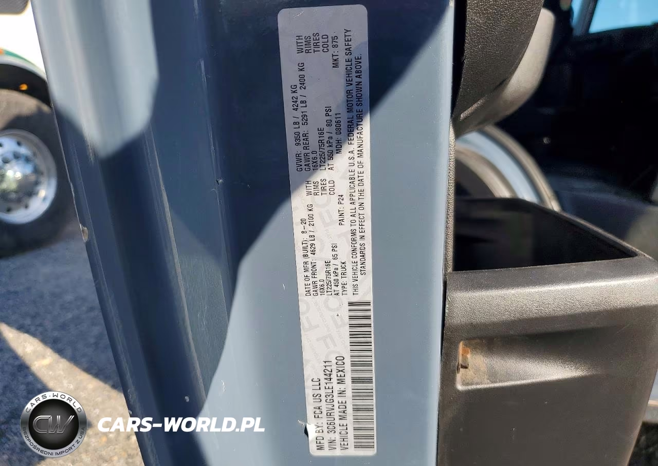 2020 Ram Promaster 3500 3500 High VIN:3C6URVJG3LE144211 - 13