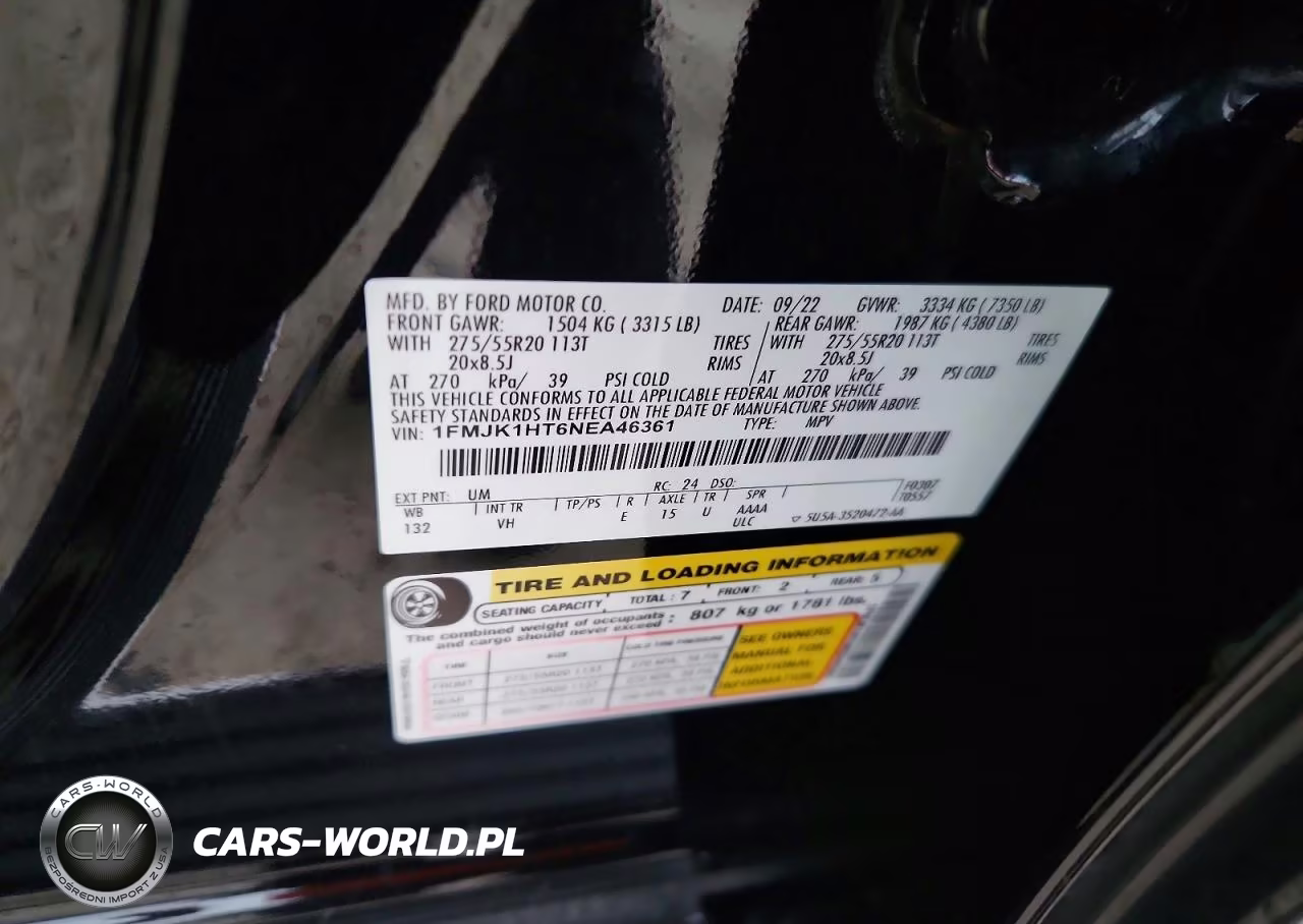 2022 Ford Expedition Max Xlt VIN:1FMJK1HT6NEA46361 - 13